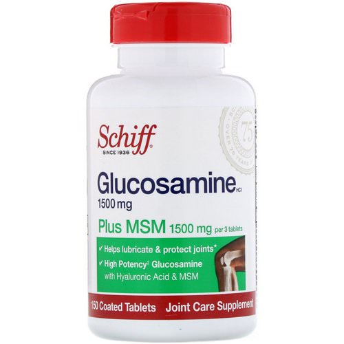 Schiff, Glucosamine Plus MSM, 1500 mg, 150 Coated Tablets Review