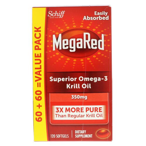 Schiff, MegaRed, Superior Omega-3 Krill Oil, 350 mg, 120 Softgels Review