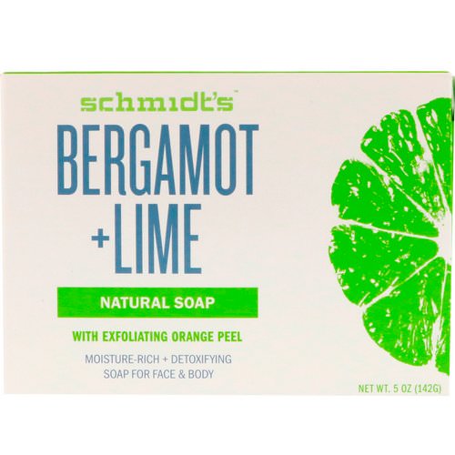 Schmidt's Naturals, Natural Soap, Bergamot + Lime, 5 oz (142 g) Review