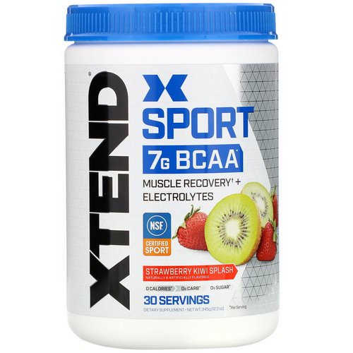 Scivation, Xtend, Sport 7g BCAA, Strawberry Kiwi Splash, 12.2 oz (345 g) Review