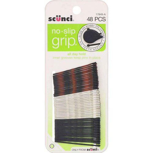 Scunci, No Slip Grip, All Day Hold, Bobby Pin, Assorted Colors, 48 Pieces Review