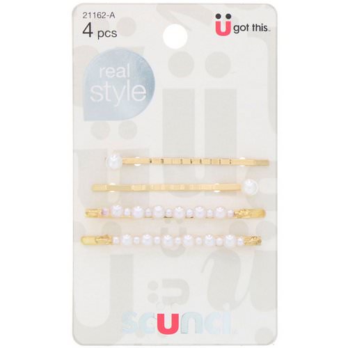 Scunci, Real Style, Pearl Bobby Pins, 4 Pieces Review