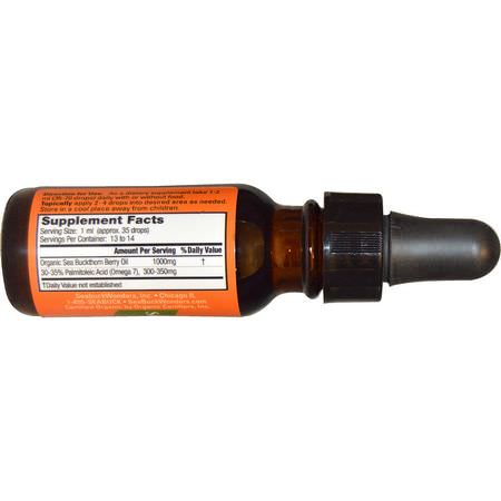 Omega-7, Omegas EPA DHA: SeaBuckWonders, Organic Himalayan Sea Buckthorn Berry Oil, 0.45 fl oz (13.3 ml)