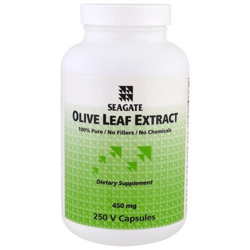 Seagate, Olive Leaf Extract, 450 mg, 250 Veggie Caps Review
