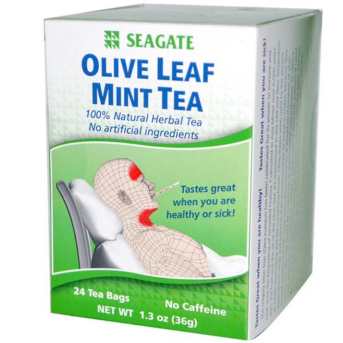 Seagate, Olive Leaf Mint Tea, 24 Tea Bags, 1.3 oz (36 g) Review