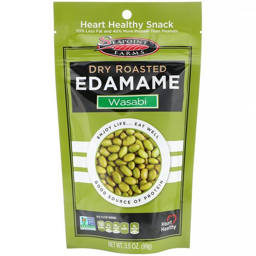 Seapoint Farms, Dry Roasted Edamame, Wasabi, 3.5 oz (99 g) Review