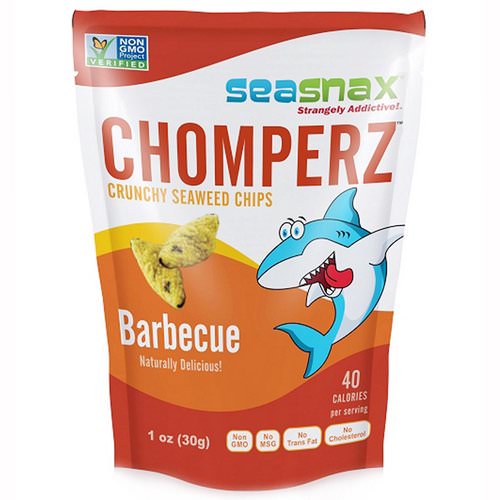 SeaSnax, Chomperz, Crunchy Seaweed Chips, Barbecue, 1 oz (30 g) Review