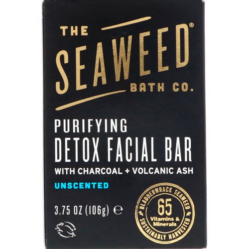 The Seaweed Bath Co, Purifying Detox Facial Bar, Unscented, 3.75 oz (106 g) Review
