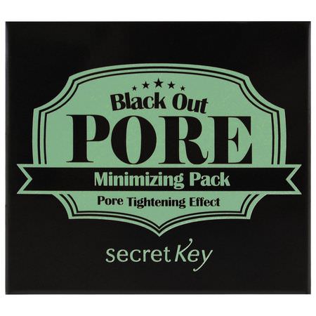 淡斑面膜, 粉刺: Secret Key, Black Out Pore Minimizing Pack, 3.52 (100 g)
