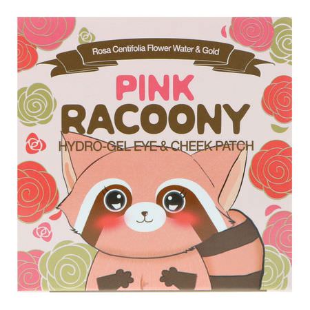 K美容面膜, 果皮: Secret Key, Pink Racoony Hydro Gel Eye & Cheek Patch, 60 Patches