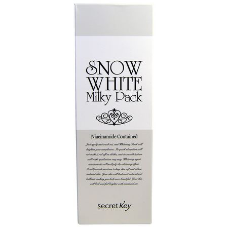 亮膚面膜, K美容面膜: Secret Key, Snow White Milky Pack, Whitening Cream, 200 g