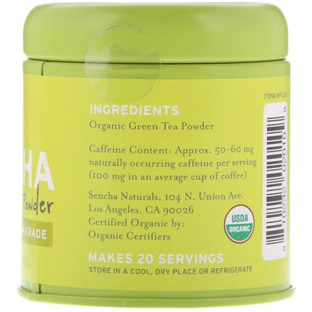 綠茶, 抹茶茶: Sencha Naturals, Matcha, Green Tea Powder, Japanese Premium Grade, 1 oz (30 g)