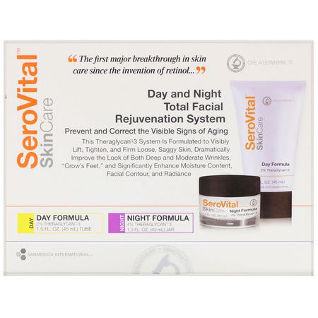 面部保濕霜, 護膚: SeroVital, Day and Night Total Facial Rejuvenation System, 2 Piece Kit