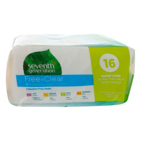 Seventh Generation Disposable Pads - 一次性衛生巾, 女性衛生巾, 女性衛生用品, 浴室