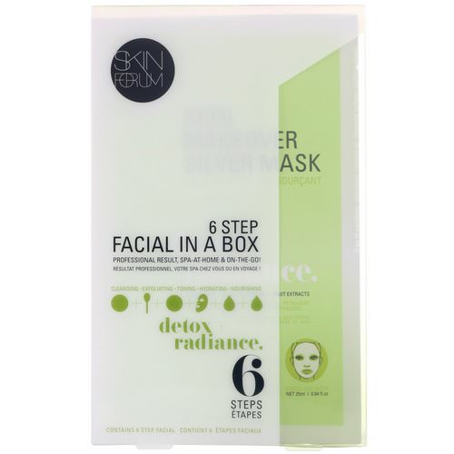 SFGlow, 6 Step Facial In A Box, Detox + Radiance, 1 Set Review