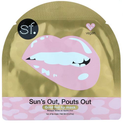 SFGlow, Sun's Out, Pouts Out, Gold Foil Lip Mask, 1 Mask, 0.27 oz (8 ml) Review