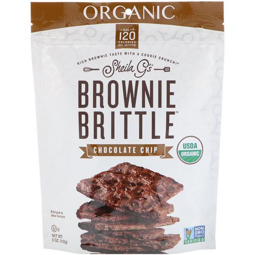 Sheila G's, Organic, Brownie Brittle, Chocolate Chip, 5 oz (142 g) Review