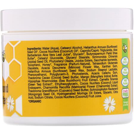 面霜, 面部保濕霜: Sierra Bees, Honey Almond Body Butter, 4 fl oz (120 ml)