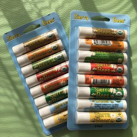 Sierra Bees, Organic Lip Balms Combo Pack, 8 Pack, .15 oz (4.25 g) Each