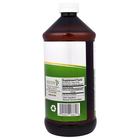 二氧化矽, 礦物質: Silicium Laboratories, Orgono Living Silica, 33.85 fl oz (1 l)