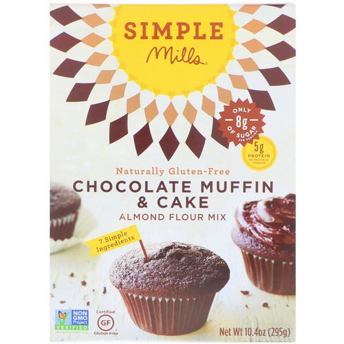 Simple Mills, Naturally Gluten-Free, Almond Flour Mix, Chocolate Muffin & Cake, 10.4 oz (295 g) Review