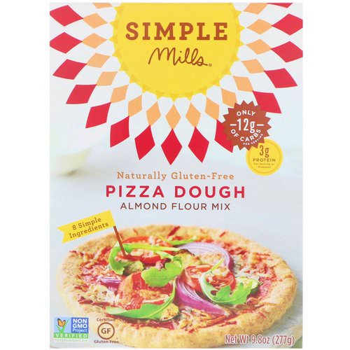Simple Mills, Naturally Gluten-Free, Almond Flour Mix, Pizza Dough, 9.8 oz (277 g) Review