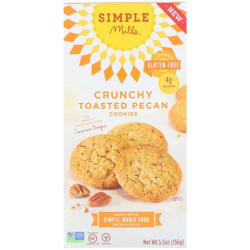 Simple Mills, Naturally Gluten-Free, Crunchy Cookies, Toasted Pecan, 5.5 oz (156 g) Review