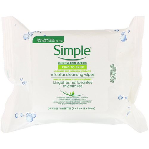 Simple Skincare, Micellar Cleansing Wipes, 25 Wipes Review