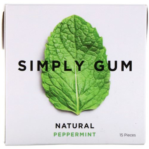 Simply Gum, Gum, Natural Peppermint, 15 Pieces Review