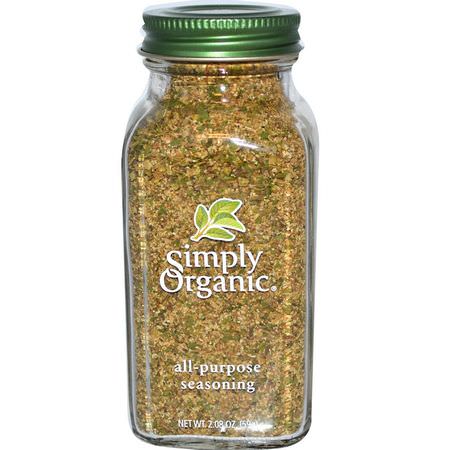調味料, 香料: Simply Organic, All-Purpose Seasoning, 2.08 oz (59 g)