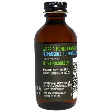 提取物, 調味料: Frontier Natural Products, Almond Flavor, Non-Alcoholic, 2 fl oz (59 ml)