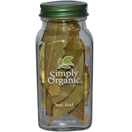 月桂葉, 香料: Simply Organic, Bay Leaf, 0.14 oz (4 g)
