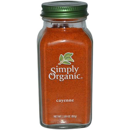 卡宴, 香料: Simply Organic, Cayenne, 2.89 oz (82 g)