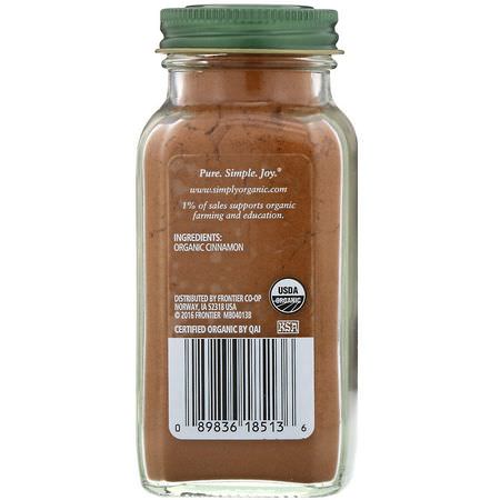肉桂香料: Simply Organic, Vietnamese Cinnamon, 2.45 oz (69 g)