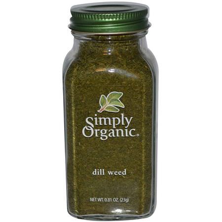蒔蘿, 香料: Simply Organic, Dill Weed, 0.81 oz (23 g)