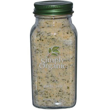 大蒜香料, 鹽: Simply Organic, Garlic Salt, 4.70 oz (133 g)