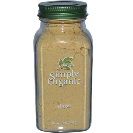 生薑香料: Simply Organic, Ginger, 1.64 oz (46 g)