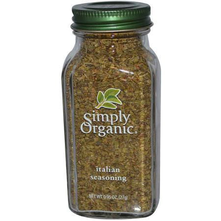 意大利調味料, 香料: Simply Organic, Italian Seasoning, 0.95 oz (27 g)