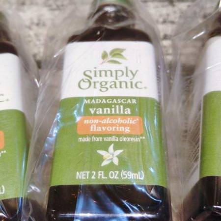 Simply Organic Flavorings Extracts Vanilla - 香草, 香料, 草藥, 提取物