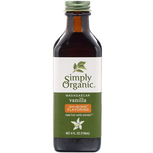 Simply Organic, Madagascar Vanilla, Non-Alcoholic Flavoring, Farm Grown, 4 fl oz (118 ml) Review