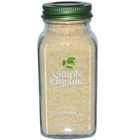 洋蔥, 香料: Simply Organic, Onion Powder, 3.0 oz (85 g)