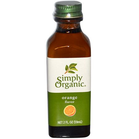提取物, 調味料: Simply Organic, Orange Flavor, 2 fl oz (59 ml)