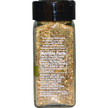香料, 草藥: Simply Organic, Organic Spice Right Everyday Blends, Garlic Herb, 2.0 oz (56 g)