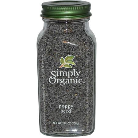 罌粟, 香料: Simply Organic, Poppy Seed, 3.81 oz (108 g)
