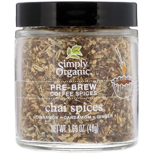 Simply Organic, Pre-Brew Coffee Spices, Chai Spices, 1.69 oz (48 g) Review