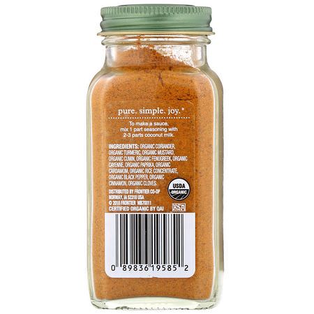 咖哩, 香料: Simply Organic, Spicy Curry Powder, 2.80 oz (79 g)