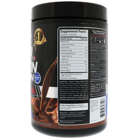 酪蛋白, 運動營養: Six Star, Pro Nutrition, Casein Protein, Elite Series, Triple Chocolate, 2 lbs (907 g)