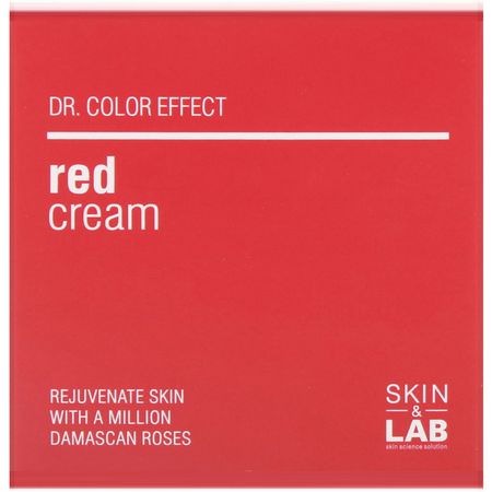 日間保濕霜, K美容保濕霜: Skin&Lab, Dr. Color Effect, Red Cream, 1.69 fl oz (50 ml)