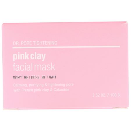 粘土面膜, K美容面膜: Skin&Lab, Dr. Pore Tightening, Pink Clay Facial Mask, 3.52 oz (100 g)