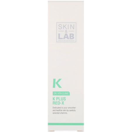 K-美容保濕霜, 乳霜: Skin&Lab, Dr. Vita Clinic, K Plus Red-X Cream, Vitamin K, 30 ml